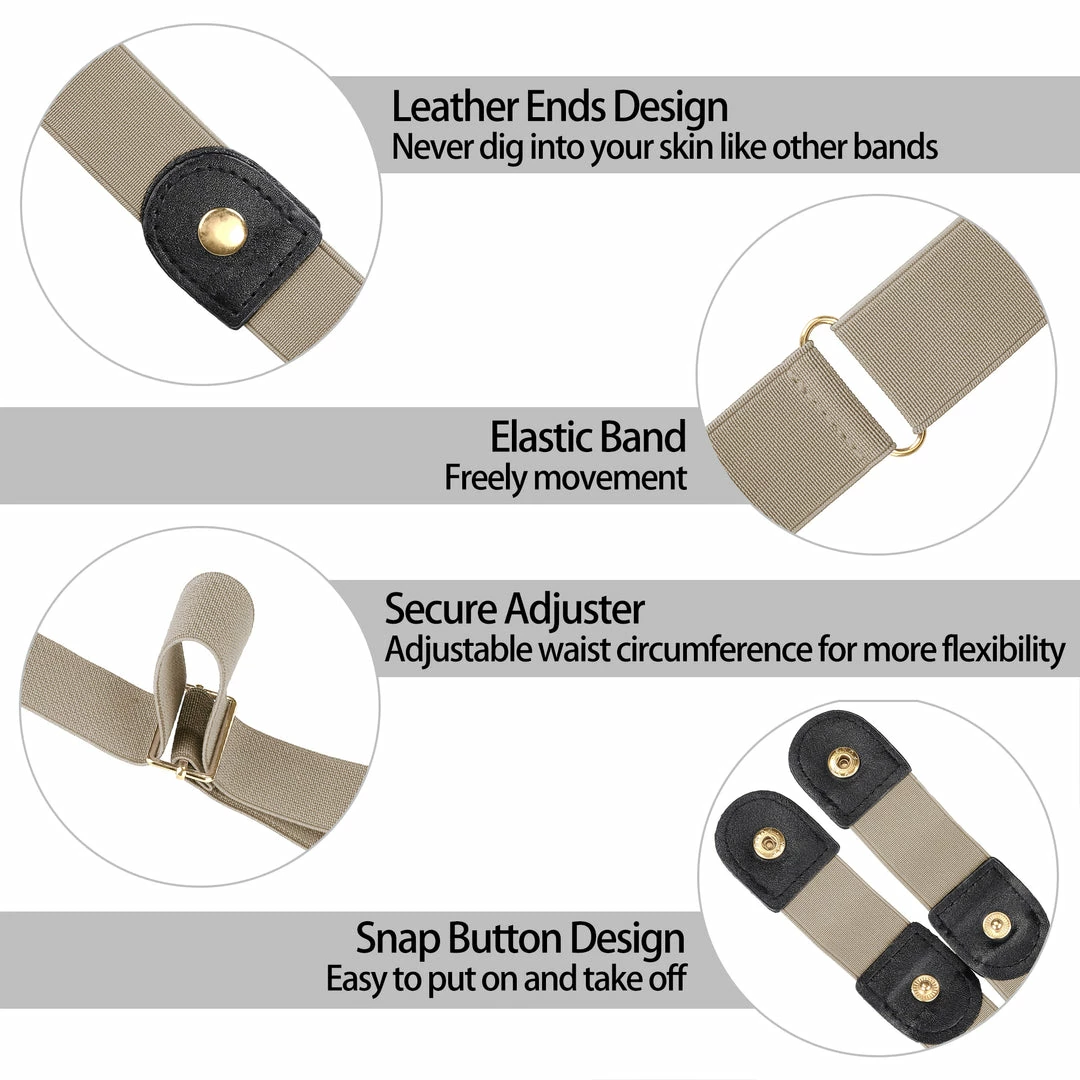 Allegra K Elastic Belts Snap Button Belt For Jeans Accessories 21 Allegra K Elastic Belts Snap Button Belt For Jeans Accessories