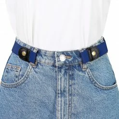 Allegra K Elastic Belts Snap Button Belt For Jeans Accessories 39 Allegra K Elastic Belts Snap Button Belt For Jeans Accessories