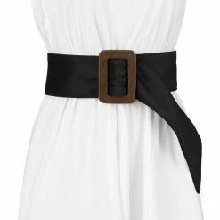 Allegra K Womens Waist Belts Chunky Buckle Belts For Dresses Adjustable