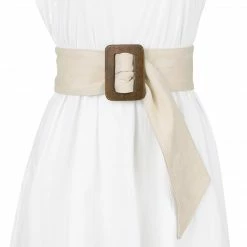 Allegra K Womens Waist Belts Chunky Buckle Belts For Dresses Adjustable