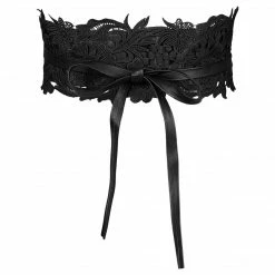 Allegra K Accessories Womens Lace Wide Waist Belt Wrap Around Obi Croset Belts Bowknot