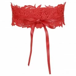 Allegra K Accessories Womens Lace Wide Waist Belt Wrap Around Obi Croset Belts Bowknot