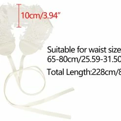 Allegra K Accessories Womens Lace Wide Waist Belt Wrap Around Obi Croset Belts Bowknot