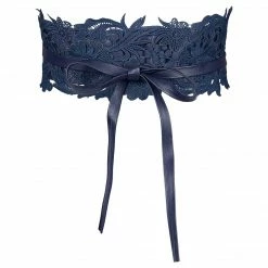 Allegra K Accessories Womens Lace Wide Waist Belt Wrap Around Obi Croset Belts Bowknot