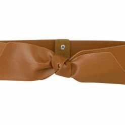 Allegra K Women Wide Elastic Waist Belts Bow Knot Belts Snap Button Accessories