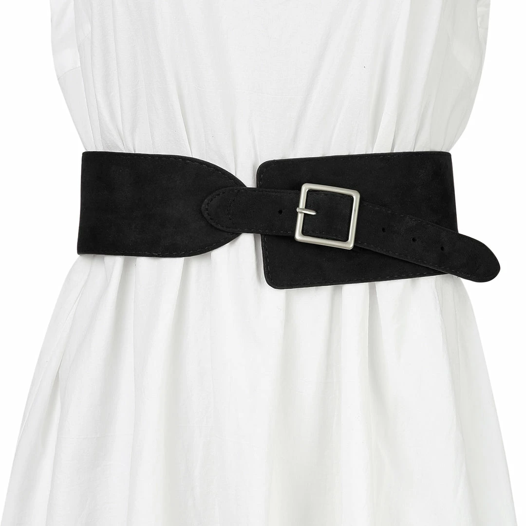 Allegra K Vintage Suede Wide Waist Belts For Women Belt Buckle Adjustable 18 Allegra K Vintage Suede Wide Waist Belts For Women Belt Buckle Adjustable