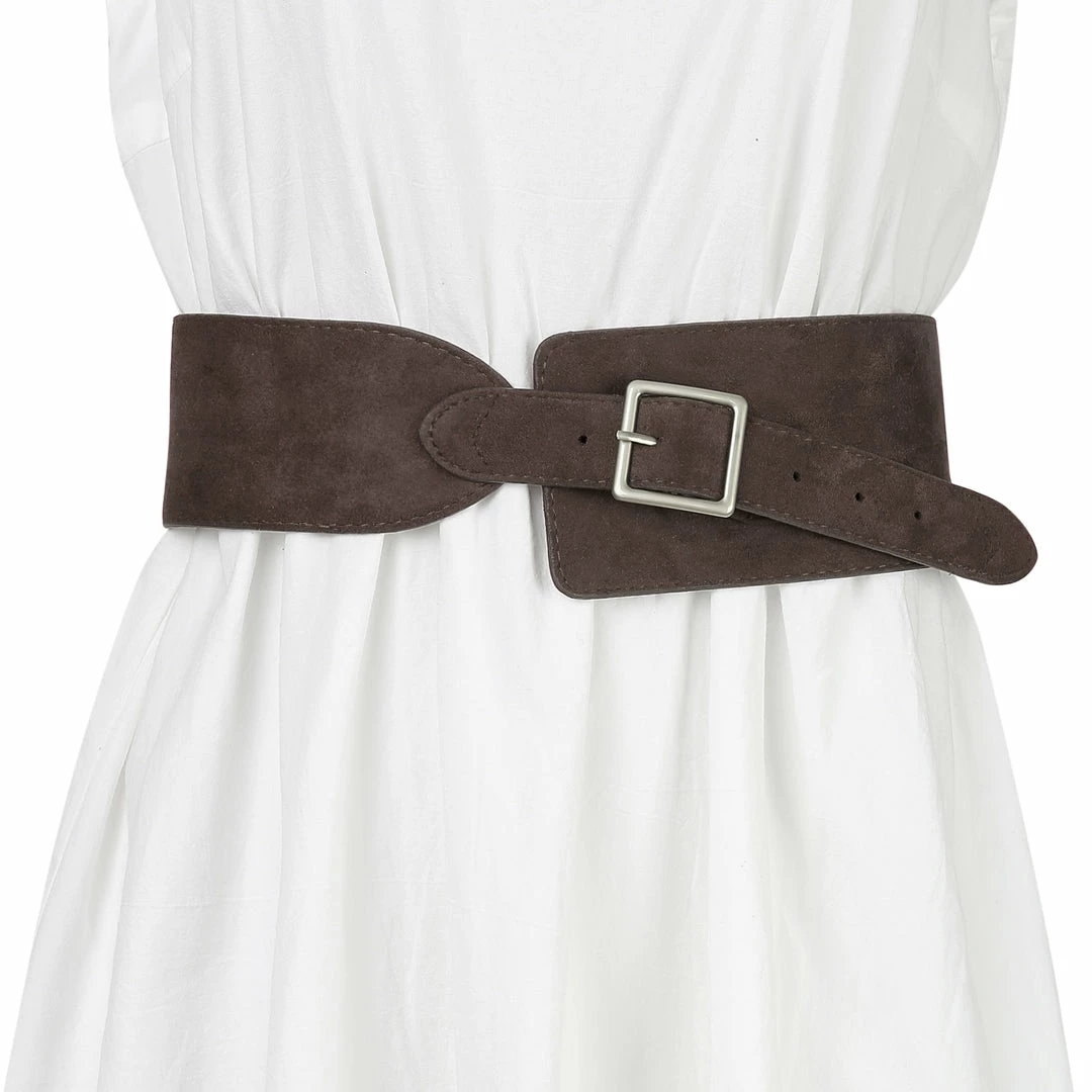 Allegra K Vintage Suede Wide Waist Belts For Women Belt Buckle Adjustable 13 Allegra K Vintage Suede Wide Waist Belts For Women Belt Buckle Adjustable