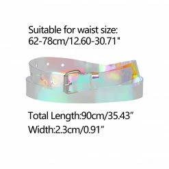 Allegra K Womens Clear Waist Belts For Dresses Transparent Belts Square Buckle Accessories