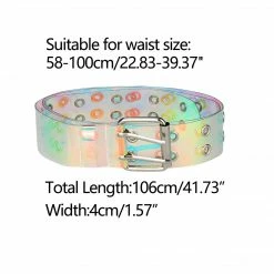 Allegra K Accessories Womens Clear Waist Belts For Shorts Grommet Transparent Belts Pin Buckle