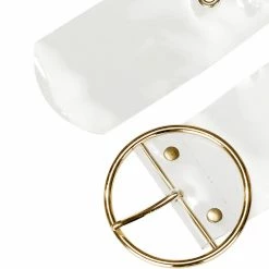 Allegra K Accessories Womens Grommet Clear Wide Waist Belts Transparent Belts