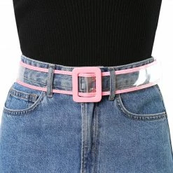 Allegra K Womens Clear Waist Belt Plus Size Skinny Belts For Jeans Dresses Accessories