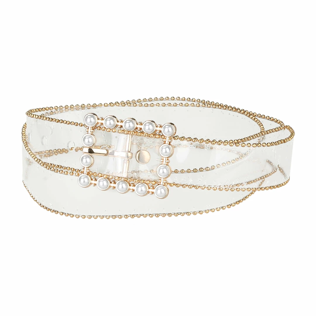 Allegra K Ladies Clear Waist Belts For Jeans Trousers Transparent Belts Rectangle Buckle Accessories 8 Allegra K Ladies Clear Waist Belts For Jeans Trousers Transparent Belts Rectangle Buckle Accessories