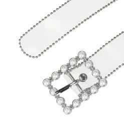 Allegra K Ladies Clear Waist Belts For Jeans Trousers Transparent Belts Rectangle Buckle Accessories 13 Allegra K Ladies Clear Waist Belts For Jeans Trousers Transparent Belts Rectangle Buckle Accessories