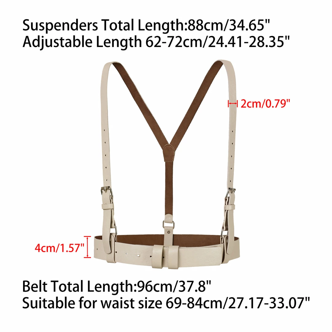 Allegra K Accessories Womens Vintage PU Leather Y Suspenders Adjustable Holes Belts 8 Allegra K Accessories Womens Vintage PU Leather Y Suspenders Adjustable Holes Belts