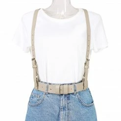 Allegra K Accessories Womens Vintage PU Leather Y Suspenders Adjustable Holes Belts 30 Allegra K Accessories Womens Vintage PU Leather Y Suspenders Adjustable Holes Belts