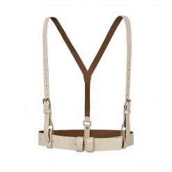 Allegra K Accessories Womens Vintage PU Leather Y Suspenders Adjustable Holes Belts