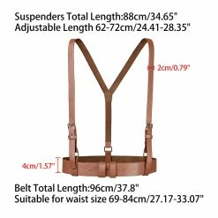 Allegra K Accessories Womens Vintage PU Leather Y Suspenders Adjustable Holes Belts 36 Allegra K Accessories Womens Vintage PU Leather Y Suspenders Adjustable Holes Belts
