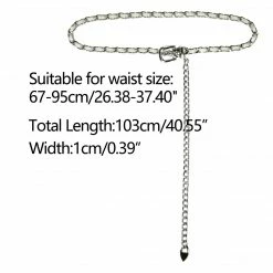 Allegra K Rhinestone Chain Belt Plus Size Waist Belt