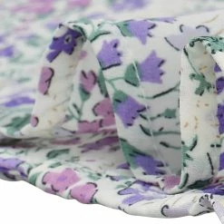 Allegra K Women's Ruffle Neck Tie Neck Floral Short Sleeve Work Shirt