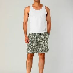 Allegra K Men's Summer Printed Shorts Drawstring Beach Pattern Pants Trunks