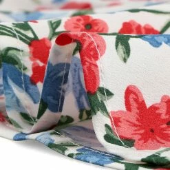 Allegra K Women's Floral Printed Blouse V Neck Button Decor Peplum Tops