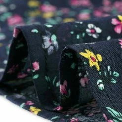 Allegra K Women's Square Neck Elastic Waist Frill Trim Flowy Floral Puff Sleeve Dress