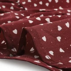 Allegra K Women's Ruffle Hem Sweetheart Neck Heart Tie Front Flare Mini Dress