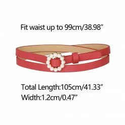 Allegra K Womens Plus Size Waist Belts Pearl Narrow Leather Adjustable Belt For Jeans Dresses Pants 58 Allegra K Womens Plus Size Waist Belts Pearl Narrow Leather Adjustable Belt For Jeans Dresses Pants