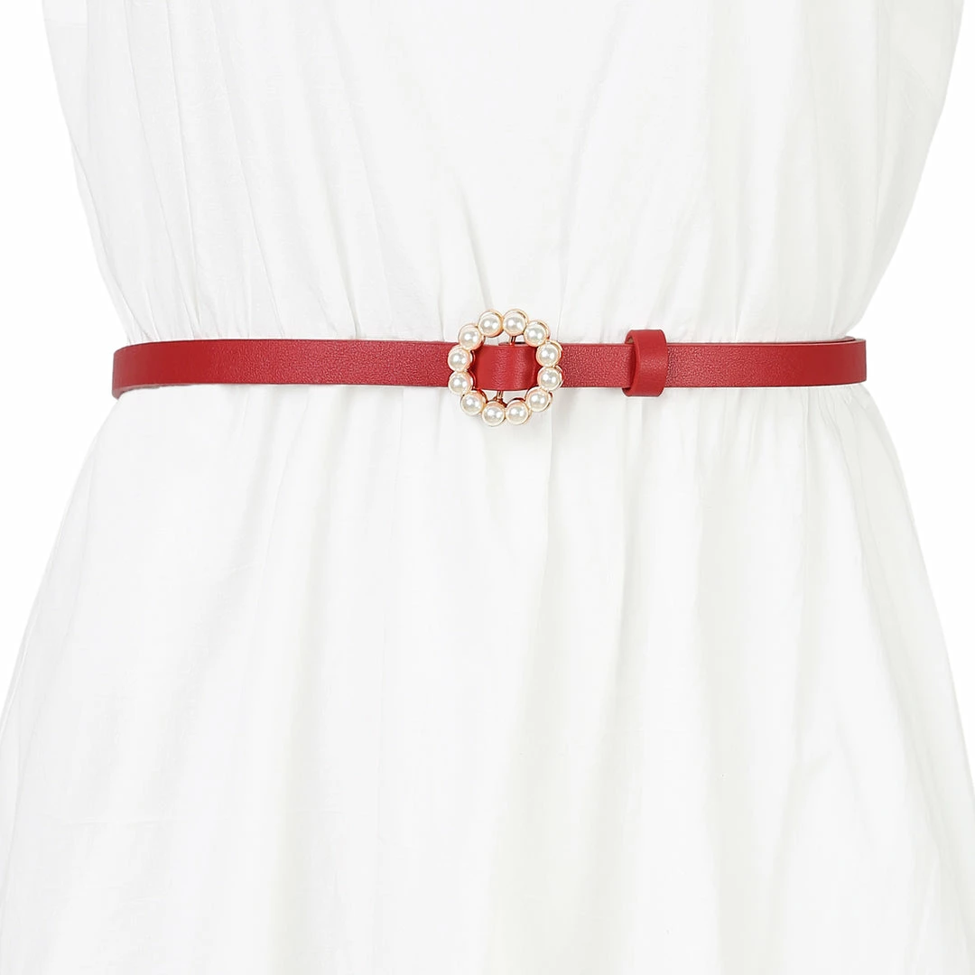 Allegra K Womens Plus Size Waist Belts Pearl Narrow Leather Adjustable Belt For Jeans Dresses Pants 31 Allegra K Womens Plus Size Waist Belts Pearl Narrow Leather Adjustable Belt For Jeans Dresses Pants