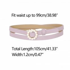 Allegra K Womens Plus Size Waist Belts Pearl Narrow Leather Adjustable Belt For Jeans Dresses Pants 54 Allegra K Womens Plus Size Waist Belts Pearl Narrow Leather Adjustable Belt For Jeans Dresses Pants