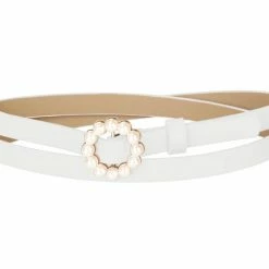 Allegra K Womens Plus Size Waist Belts Pearl Narrow Leather Adjustable Belt For Jeans Dresses Pants 44 Allegra K Womens Plus Size Waist Belts Pearl Narrow Leather Adjustable Belt For Jeans Dresses Pants