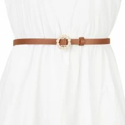 Allegra K Womens Plus Size Waist Belts Pearl Narrow Leather Adjustable Belt For Jeans Dresses Pants 39 Allegra K Womens Plus Size Waist Belts Pearl Narrow Leather Adjustable Belt For Jeans Dresses Pants