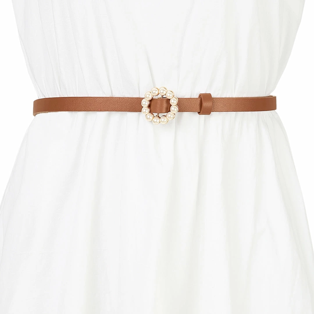 Allegra K Womens Plus Size Waist Belts Pearl Narrow Leather Adjustable Belt For Jeans Dresses Pants 11 Allegra K Womens Plus Size Waist Belts Pearl Narrow Leather Adjustable Belt For Jeans Dresses Pants