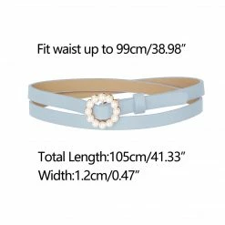 Allegra K Womens Plus Size Waist Belts Pearl Narrow Leather Adjustable Belt For Jeans Dresses Pants 34 Allegra K Womens Plus Size Waist Belts Pearl Narrow Leather Adjustable Belt For Jeans Dresses Pants