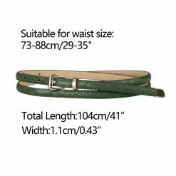 Allegra K Womens Skinny Embossed Leather Belts Alloy Pin Buckle Belt For Jeans Dresses Pants 70 Allegra K Womens Skinny Embossed Leather Belts Alloy Pin Buckle Belt For Jeans Dresses Pants