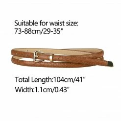 Allegra K Womens Skinny Embossed Leather Belts Alloy Pin Buckle Belt For Jeans Dresses Pants 58 Allegra K Womens Skinny Embossed Leather Belts Alloy Pin Buckle Belt For Jeans Dresses Pants