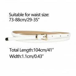 Allegra K Womens Skinny Embossed Leather Belts Alloy Pin Buckle Belt For Jeans Dresses Pants 46 Allegra K Womens Skinny Embossed Leather Belts Alloy Pin Buckle Belt For Jeans Dresses Pants