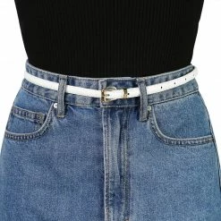 Allegra K Womens Skinny Embossed Leather Belts Alloy Pin Buckle Belt For Jeans Dresses Pants 47 Allegra K Womens Skinny Embossed Leather Belts Alloy Pin Buckle Belt For Jeans Dresses Pants