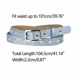 Allegra K Womens Grommet Belt Faux Leather Adjustable Waist Strap Belts For Jeans Pants Accessories