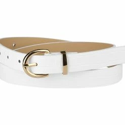 Allegra K Alligator Embossed Belts Leather Waist Alloy Pin Buckle Belt For Women Accessories