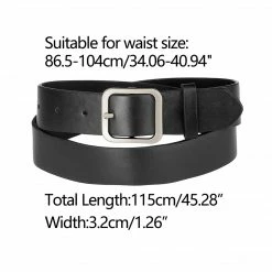 Allegra K Women Pin Buckle Belt Soft Wide Waist Belt Casual Dresses Jeans Pants