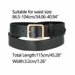 Allegra K Women Pin Buckle Belt Soft Wide Waist Belt Casual Dresses Jeans Pants