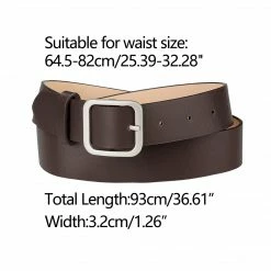 Allegra K Women Pin Buckle Belt Soft Wide Waist Belt Casual Dresses Jeans Pants