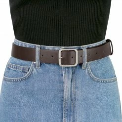 Allegra K Women Pin Buckle Belt Soft Wide Waist Belt Casual Dresses Jeans Pants