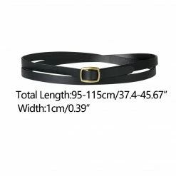 Allegra K Womens Adjustable Skinny Leather Belt Fashion Narrow Belts Minimalism Waist Strap Accessories 30 Allegra K Womens Adjustable Skinny Leather Belt Fashion Narrow Belts Minimalism Waist Strap Accessories