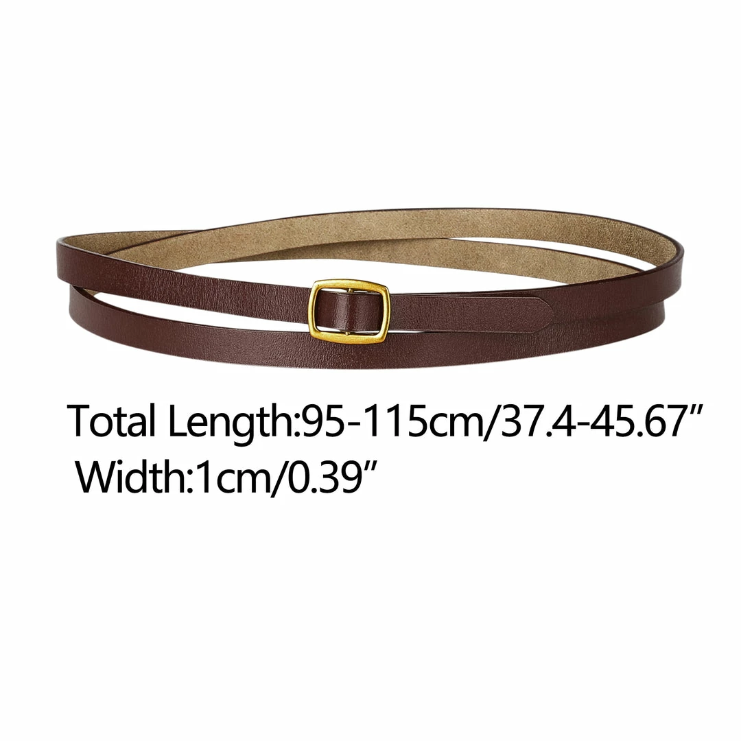Allegra K Womens Adjustable Skinny Leather Belt Fashion Narrow Belts Minimalism Waist Strap Accessories 18 Allegra K Womens Adjustable Skinny Leather Belt Fashion Narrow Belts Minimalism Waist Strap Accessories