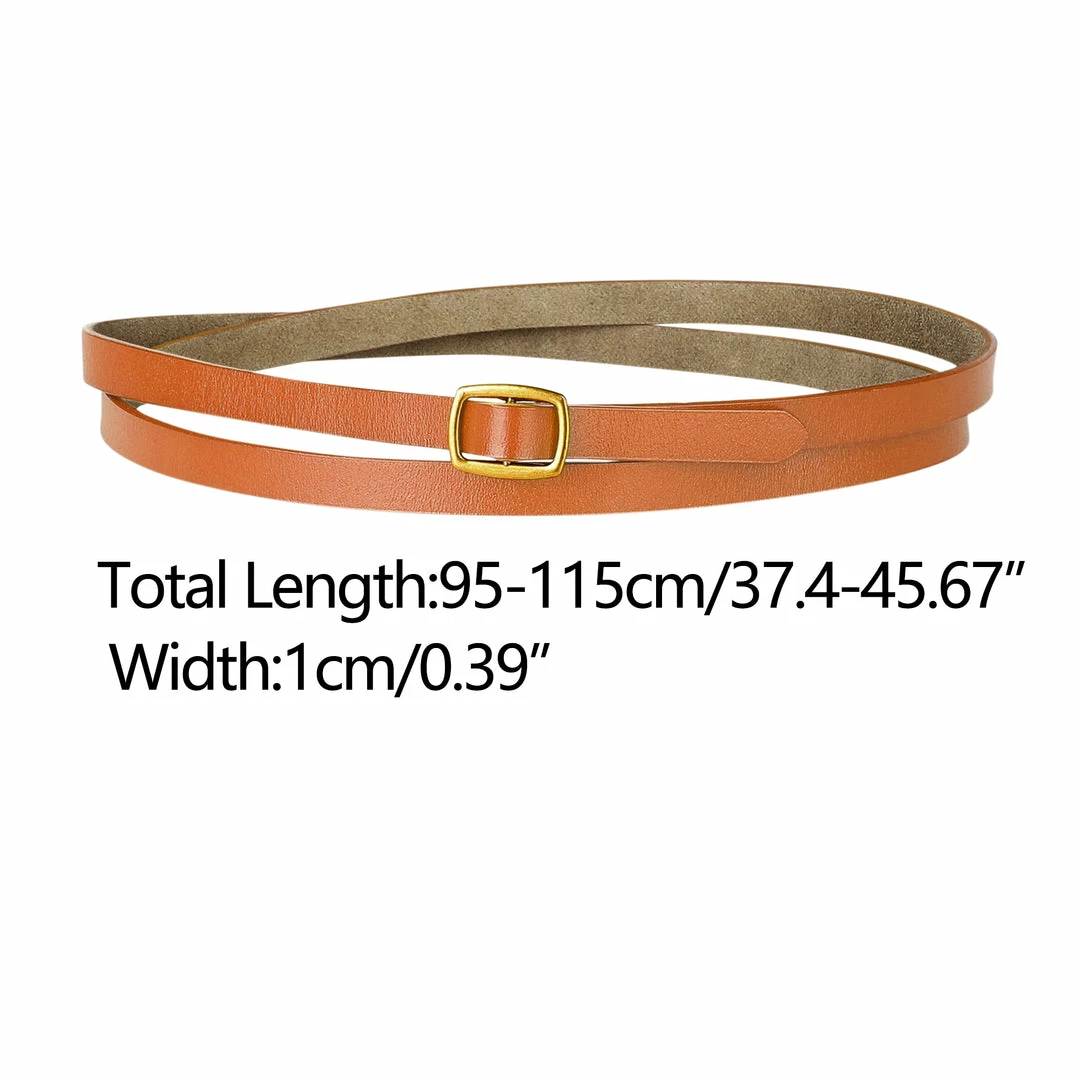 Allegra K Womens Adjustable Skinny Leather Belt Fashion Narrow Belts Minimalism Waist Strap Accessories 6 Allegra K Womens Adjustable Skinny Leather Belt Fashion Narrow Belts Minimalism Waist Strap Accessories