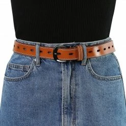 Allegra K Faux Leather Belt Hollow Waist Belts With Buckle Belts For Women 35 Allegra K Faux Leather Belt Hollow Waist Belts With Buckle Belts For Women