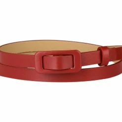 Allegra K Accessories Thin Nonporous Waist Belt Rectangle Buckle Plus Size Belts For Jeans Dress