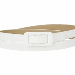 Allegra K Accessories Thin Nonporous Waist Belt Rectangle Buckle Plus Size Belts For Jeans Dress